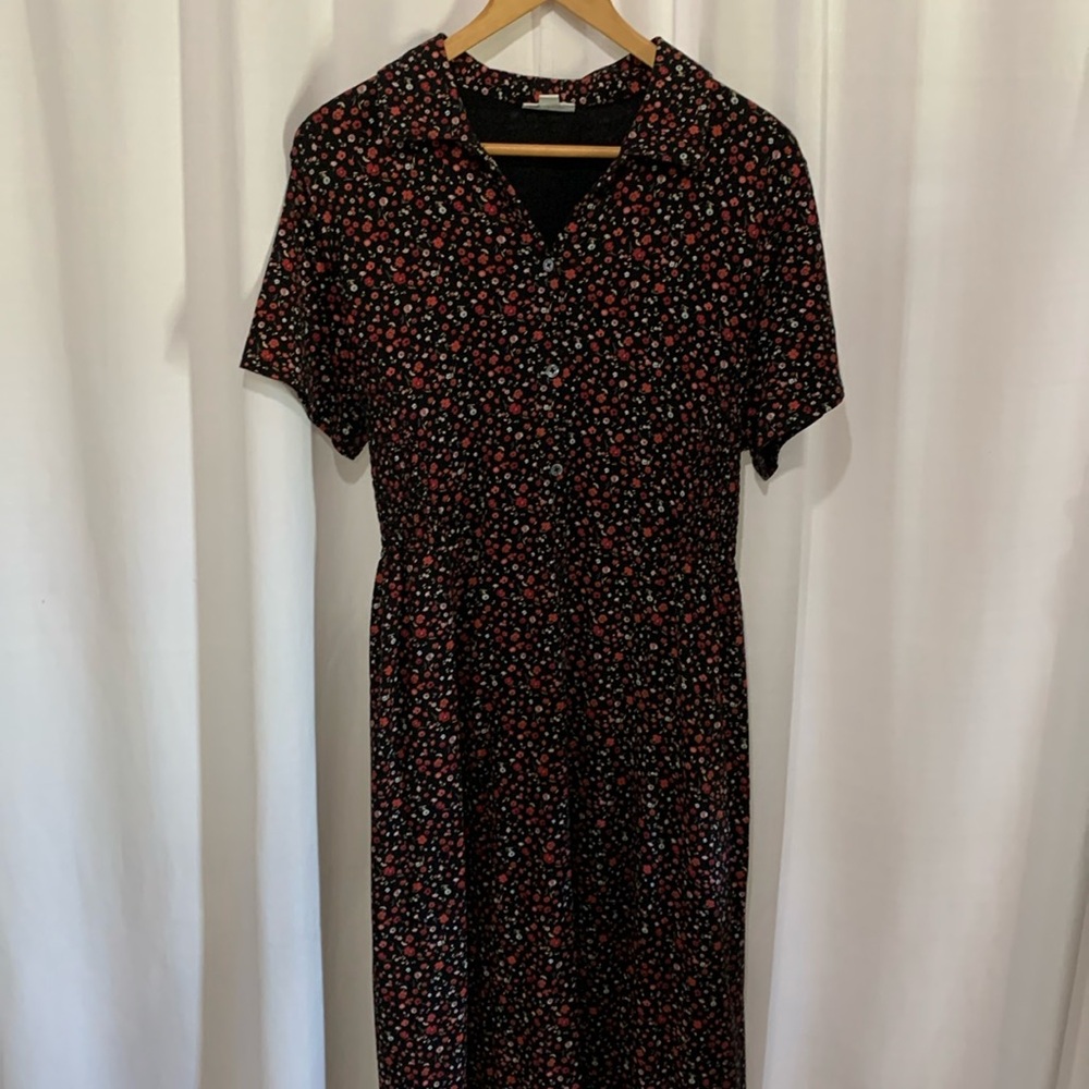 J.Jill sz 1X maxi button-down collared dress. Extraordinarily soft